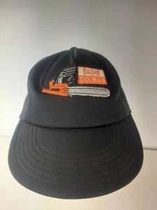 Black Sachs Dolmar Trucker Netz Baseballmütze Kappe Kettensäge Vintage Distressed - Bild 1 von 10