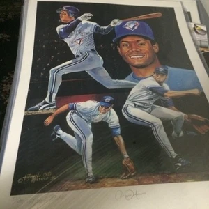 ROBERTO ALOMAR SIGNED LITHO AUTOGRAPHED 18x24 SIGNED JSA Authenticated - Picture 1 of 1