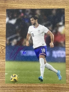 Foto Tanner Tessmann autografata 8x10 USMNT Stati Uniti uomini calcio USA - Foto 1 di 2