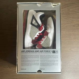 AJF 4 Air Force 1 Jordan 4 Fusion 11.5 White Red Black 364342 161 W OG Box Read - Picture 1 of 22