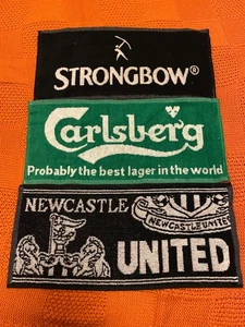 Beer Bar Towels 3 Cotton Mats New Commercial Grade Good for Golf Fishing 49/22cm - Picture 1 of 12