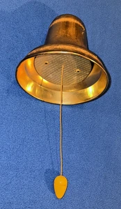 Metall Weihnachtsglocke Zugschnur Spieluhr spielt "Jingle Bells" Vintage Japan - Bild 1 von 10