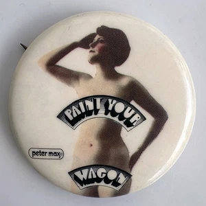 RARE vintage 1969 PAINT YOUR WAGON movie promo pin PETER MAX button 2.25" badge - Picture 1 of 2