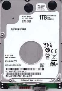 WD10SMSW-34AGHS0 s/n: WX32A4 OCT/ 2021 Thailand 1TB USB 3.0 2.5" WESTERN DIGITAL - Picture 1 of 5