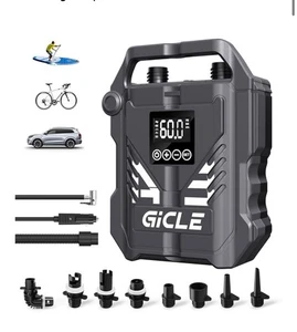 Pompa ad aria elettrica Gicle con display digitale e fino a 60 psi Ap-833-H nuova - Foto 1 di 7