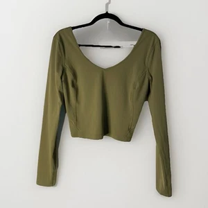 Top deportivo de yoga Lululemon Align verde militar manga larga 8 - Imagen 1 de 8