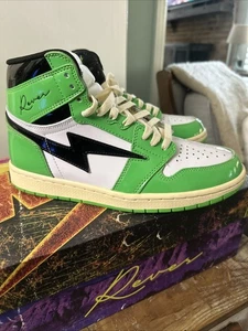 Reves Sport KIY '85 HI Patent Neon Green/Black Men’s Sz. 9 Sneakers W/ Box - Picture 1 of 15