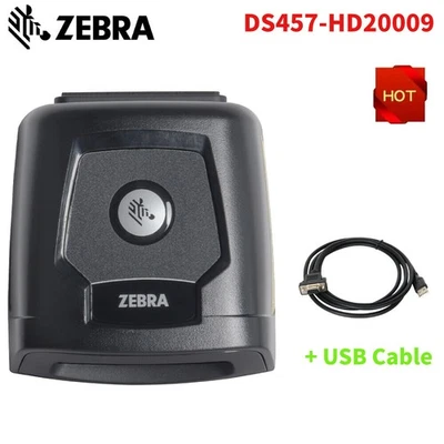 Zebra DS457-HD20009 1D 2D Laser Fixed Mount Reader Barcode Scanner w/USB Cable - Image 1 of 4