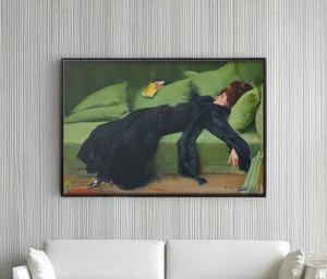 Ramon Casas After The Ball Canvas/Poster Wall Art - The Young Decadent Girl - Picture 1 of 19