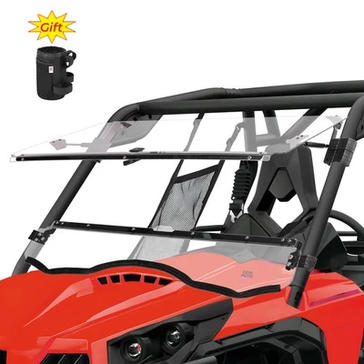 Front Flip Windshield Hard Coated for 2011-2020 Can-Am Commander 800/ 1000/ Max - Image 1 of 4