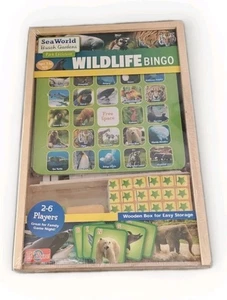 Wildlife Bingo Tier Foto Quadrate & Holz Aufbewahrungsbox SeaWorld Park exklusiv - Bild 1 von 7