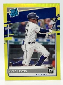 2020 Donruss Optic Lime Green #56 Kyle Lewis RC Seattle Mariners - Foto 1 di 2