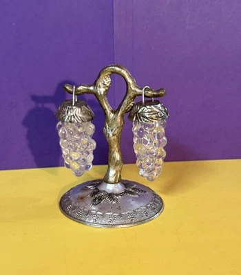Винтажные посеребренные виноградные(ые) висячие солонки и перечницы Godinger - Изображение 1 из 4