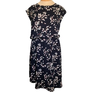 Collective Concepts Women's Black 2X Dress Floral Print Short Sleeve Lightweight - Picture 1 of 12