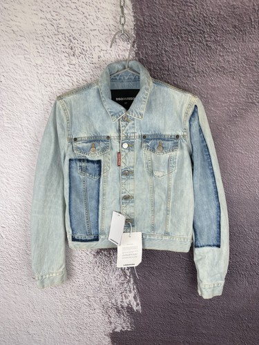 Dsquared2 D2 giacca jeans classica corta invecchiata