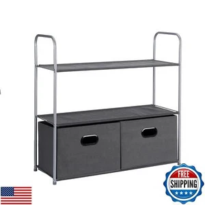 Amazon Basics Closet Storage Organizer with Fabric Bins, Drawers and 3 Shelve - Picture 1 of 5