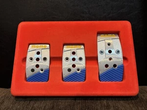 Very rare NOS Vintage Momo "Stealth Blue" Pedal Set for racing from Aluminum - Picture 1 of 10