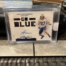 Aidan Hutchinson 2022 Flawless Collegiate Sapphire  RC AUTO Rookie 11/15