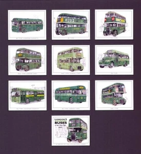 LONDON'S COUNTRY BUSES (POSGUERRA) - Juego de tarjetas de coleccionista - STL RMT RMC Green Line - Imagen 1 de 1