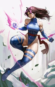 Cuscino Anime Federa Corpo Illustrazione Psylocke 23" 60x40 cm - Foto 1 di 7