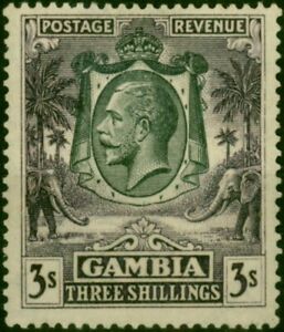 Gambia 1928 3s Slate-Purple SG139(c) Fine & Fresh LMM