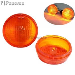 Par de lentes de luz de giro naranja para motocicleta Honda VTX 1300 1800 Kawasaki - Imagen 1 de 8