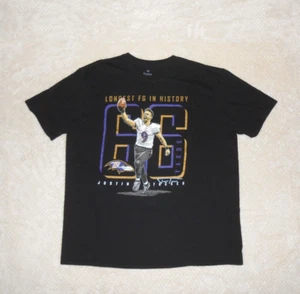 Baltimore Ravens T Shirt Justin Tucker Longest Field Goal in History Size 2XL - Picture 1 of 4