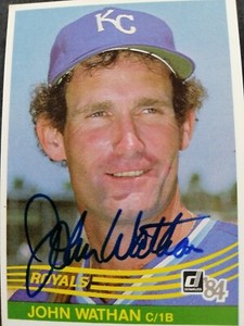 1984 Donruss SIGNED: John Wathan, ROYALS #466