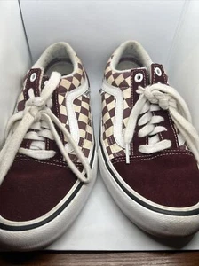 Vans Off The Wall klassische karierte Schuhe Herren Größe 5,5 rot/weiß - Bild 1 von 6