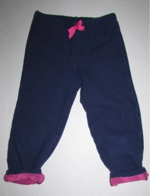 Pantalón deportivo corto de felpa francesa de mezcla de algodón para niñas Gymboree azul marino/rosa talla 6 Foto 1 de 3
