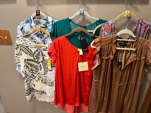 Women's Plus 1X Brand name Summer tops--solids or prints-NWT/NWOT--choose color! - Picture 1 of 38