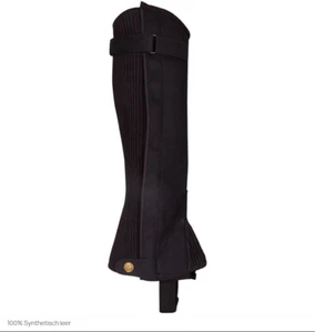 "Clarino" Mini Stiefel Chaps Wadenchaps Reitchaps Kind 6 Jahre H 29 W 23 schwarz - Bild 1 von 24