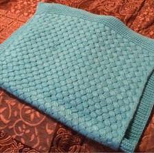 Infinity Scarf Turquoise Weave Pattern