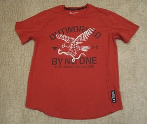 Under Armour Shirt Herren XL rot Project Rock UA Iron Paradise Eagle Gym Training - Bild 1 von 8