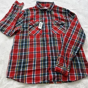 Alpine Design Heavyweight Flannel Shirt Men’s Size XL Red Blue Yellow Plaid New - Picture 1 of 13