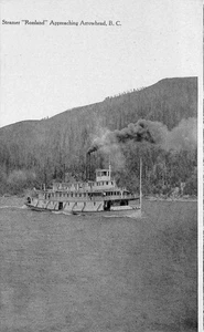 VAPOR ROSSLAND, PUNTA DE FLECHA APROXIMADA, B.C. CANADÁ, POSTAL VINTAGE (EO379) - Imagen 1 de 2