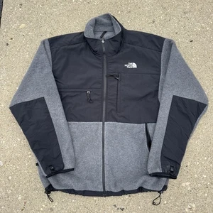 The North Face Mens Full Zip Polartec Denali Fleece Jacket Black Gray Size L - Picture 1 of 8