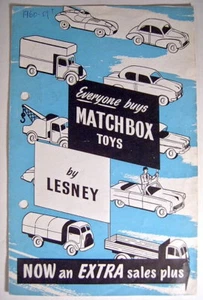Matchbox 1959 Presentation Set Folleto Extremadamente Raro - Imagen 1 de 3