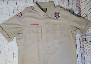 BSA, Boy Scout, Official Uniform Shirt, Men's Large, Polyester, Vented - Picture 1 of 11