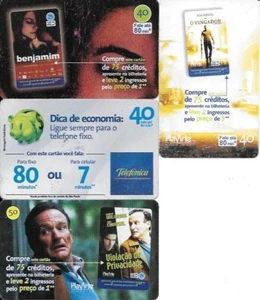 Collection of 4 used phone cards (for collectors) from Telefónica (now Vivo) - Picture 1 of 2