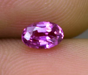 Zafiro rosa natural con forma ovalada de 0,53 quilates VVS claridad origen de Sri Lanka - Imagen 1 de 5