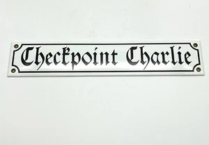 Cartel esmaltado Checkpoint Charlie 40 X 8 cm - Imagen 1 de 1