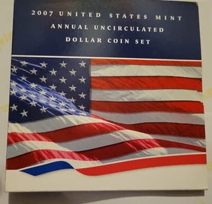 2007 U.S. Mint Annual Uncirculated Dollar Coin Set Free Shipping - Picture 1 of 2