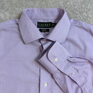 Lauren Ralph Lauren Slim Fit Non Iron Dress Shirt Lavender Purple 16.5 33/32 - Picture 1 of 7