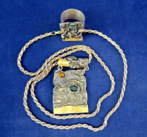 Sterling Pendent & Ring Set w Semi-Precious Stones Chain Include by Starborn(526 - Picture 1 of 8