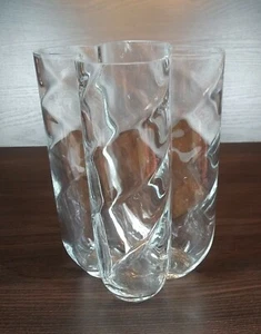 Beautiful Kosta Boda Aqua Optic Lobed Art Glass Vase Anna Ehrner - Picture 1 of 11