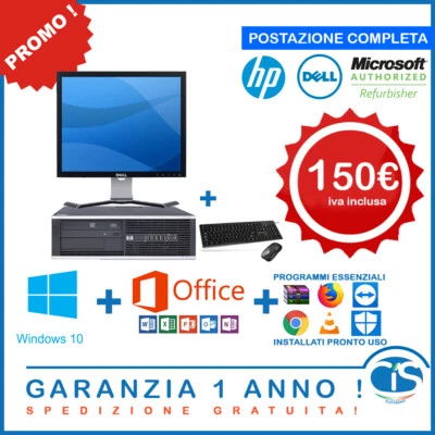POSTAZIONE SMART WORKING ONLINE INFORMATICA WINDOWS 10 OFFICE ORIGINALE - Imagen 1 de 3