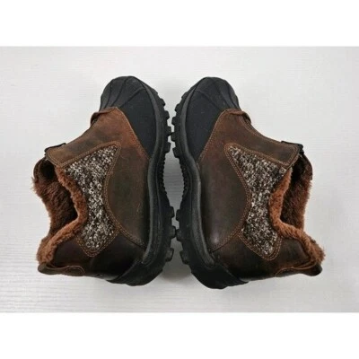 Bota de nieve Propet para mujer 8,5 Blizzard cuero marrón imitación piel tobillo cremallera frontal W3189 Foto 1 de 4