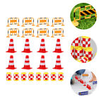  24 Pcs Rayan Toys for Kids Traffic Road Sign Barricade Mini Roadblock Model