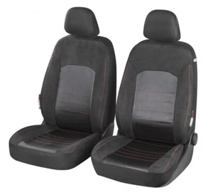 coprisedili x ford focus c-max 2003-2007 13247 ignifugo nero rosso fodere auto - Imagen 1 de 7